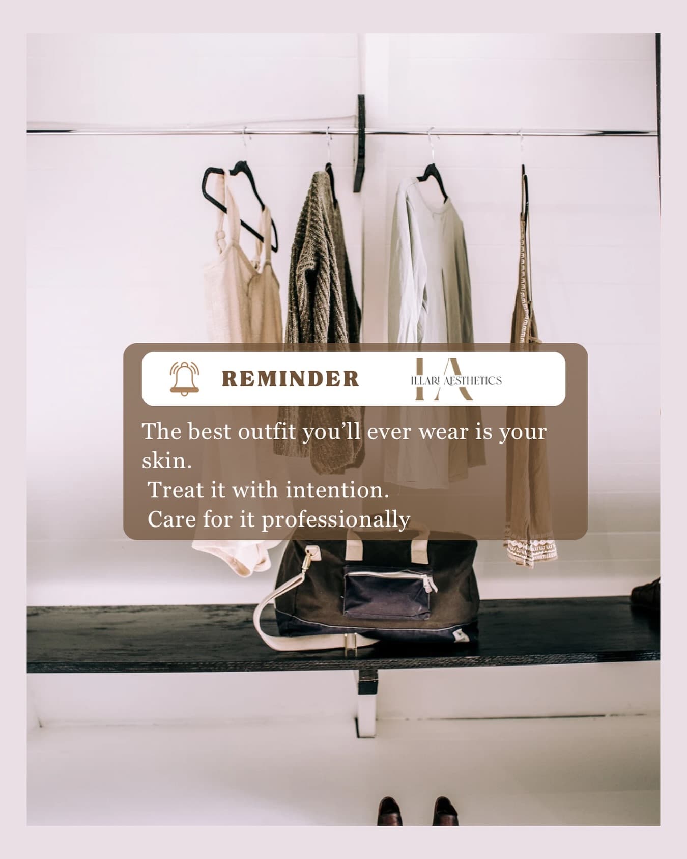 Skincare reminder at Illari Aesthetics