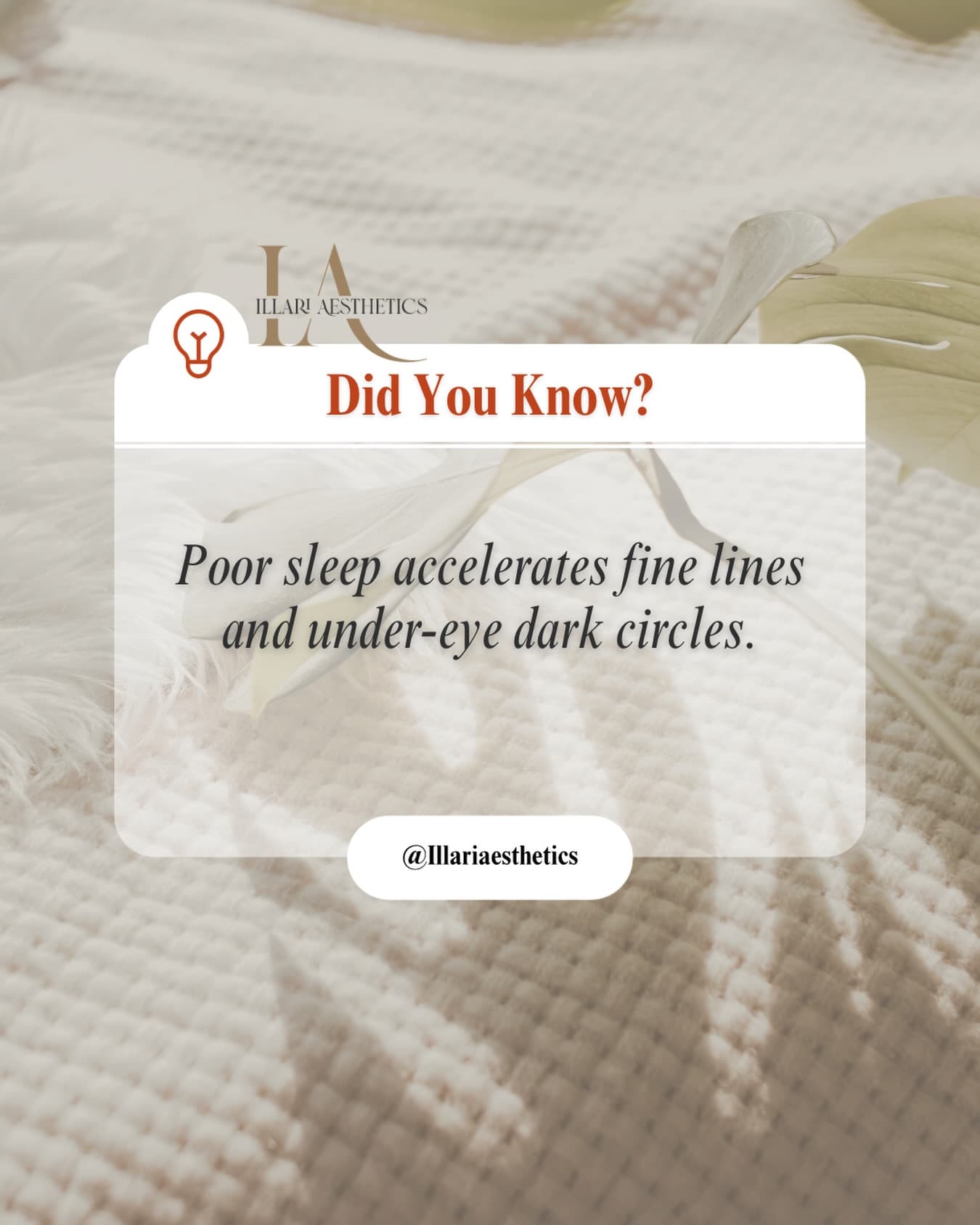 Did you know sleep and skin health at Illari Aesthetics